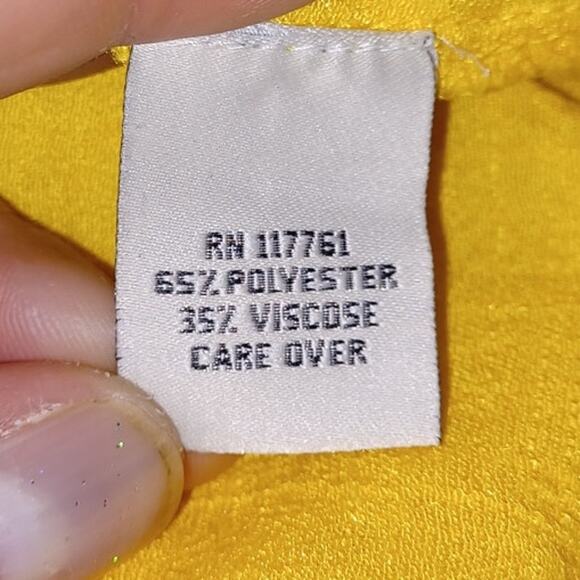 Speed Limit Blouse Women Yellow Size Small - Picture 3 of 5